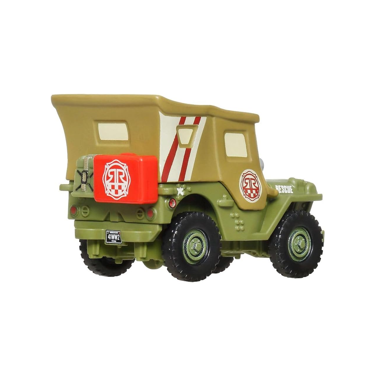 Disney Pixar Cars Radiator Springs Race & Rescue Sarge, Die-Cast Metal Toy Car, Authentic Character Vehicles, Cars Movies, Disney+ Cars on the Road, Kids Push-Around Play