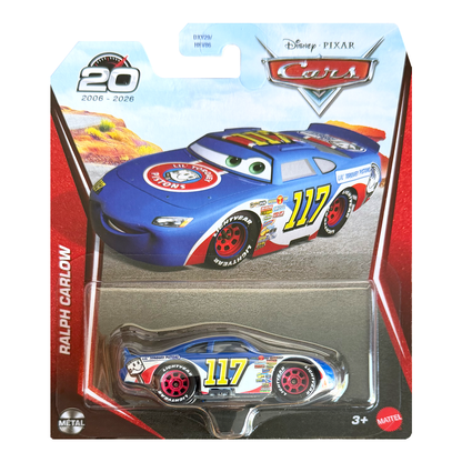 Disney Pixar Cars Ralph Carlow 20th Anniversary 2026 Race To Celebrate, Die-Cast Metal Toy Car, Authentic Character Vehicles, Cars Movies, Disney+ Cars on the Road, Kids Push-Around Play
