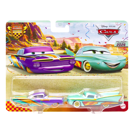 Disney Pixar Cars Ramone and Flo 20th Anniversary Race To Celebrate 2-Pack 2026, Die-Cast Metal Toy Car, Authentic Character Vehicles, Cars Movies, Disney+ Cars on the Road, Kids Push-Around Play