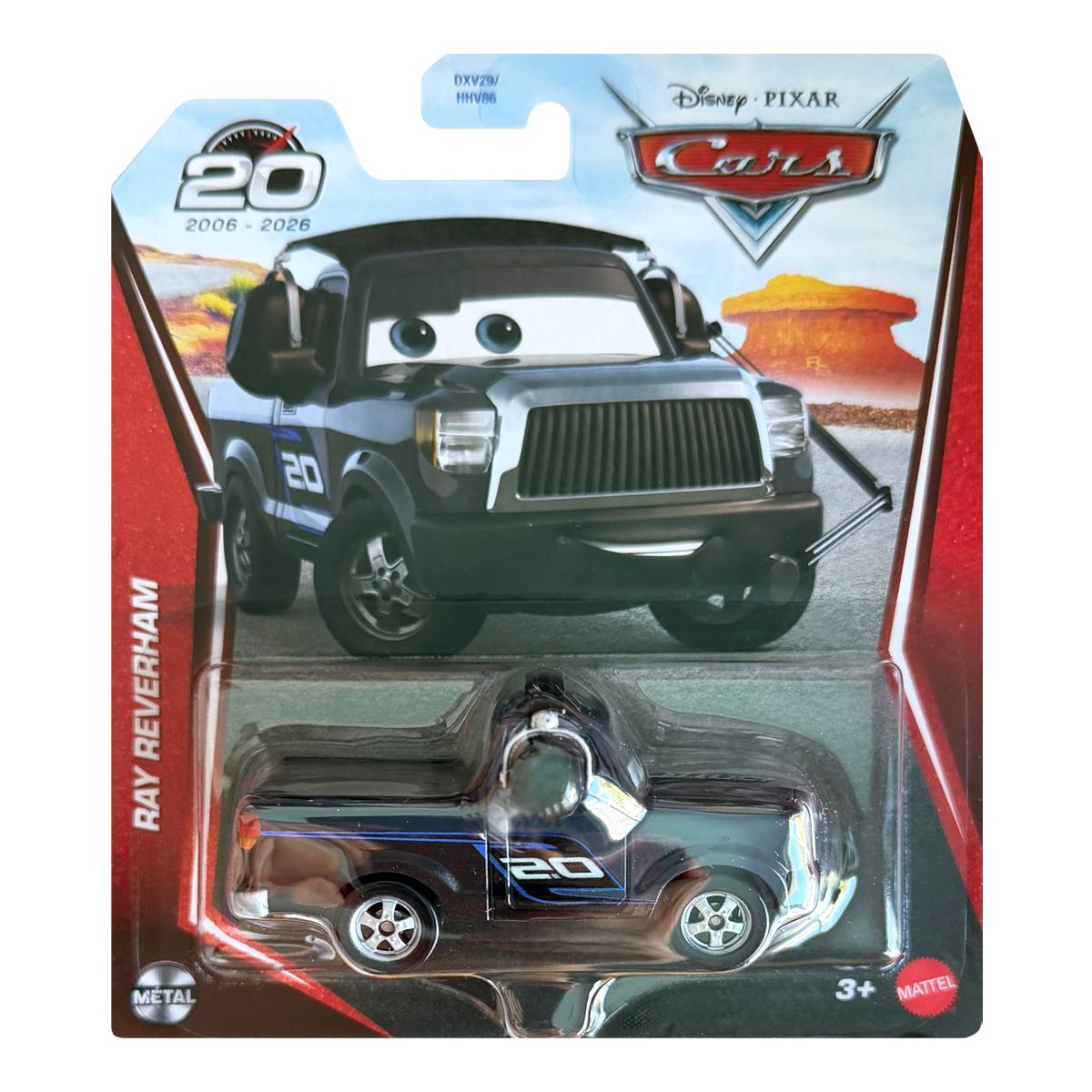 Disney Pixar Cars Ray Reverham 20th Anniversary 2026 Race To Celebrate, Die-Cast Metal Toy Car, Authentic Character Vehicles, Cars Movies, Disney+ Cars on the Road, Kids Push-Around Play
