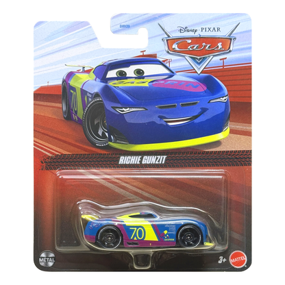 Disney Pixar Cars Richie Gunzit, Die-Cast Metal Toy Car, Authentic Character Vehicles, Cars Movies, Disney+ Cars on the Road, Kids Push-Around Play