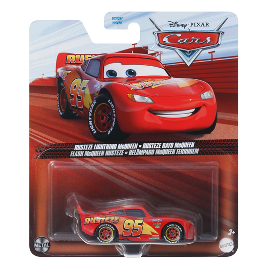 Disney Pixar Cars Rusteze Lightning McQueen, Die-Cast Metal Toy Car, Authentic Character Vehicles, Cars Movies, Disney+ Cars on the Road, Kids Push-Around Play