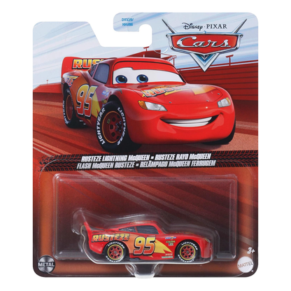 Disney Pixar Cars Rusteze Lightning McQueen, Die-Cast Metal Toy Car, Authentic Character Vehicles, Cars Movies, Disney+ Cars on the Road, Kids Push-Around Play