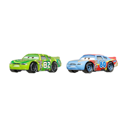 Disney Pixar Cars 2-Pack Sage Vanderspin and Darren Leadfoot, Die-Cast Metal Toy Car, Authentic Character Vehicles, Cars Movies, Disney+ Cars on the Road, Kids Push-Around Play