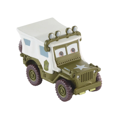 Disney Pixar Cars Holiday Sarge Christmas Wintertime Cruisers, Die-Cast Metal Toy Car, Authentic Character Vehicles, Cars Movies, Disney+ Cars on the Road, Kids Push-Around Play