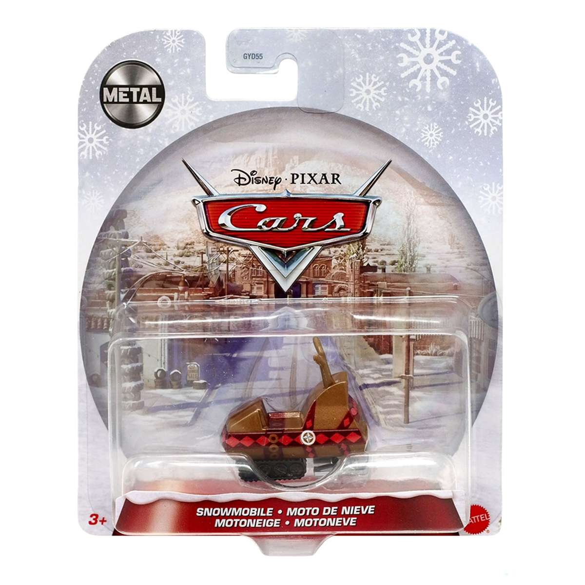Disney Pixar Cars Holiday Snowmobile Christmas Wintertime Cruisers, Die-Cast Metal Toy Car, Authentic Character Vehicles, Cars Movies, Disney+ Cars on the Road, Kids Push-Around Play