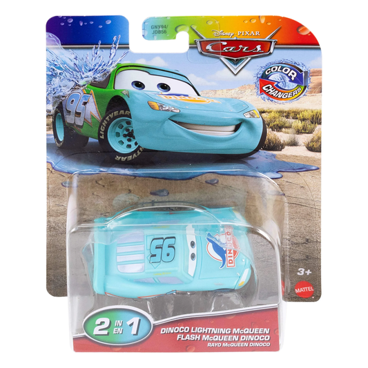 Disney Pixar Cars Color Changers Dinoco Lightning McQueen, Toy Car, Authentic Character Vehicles, Cars Movies, Disney+ Cars on the Road, Kids Push-Around Play