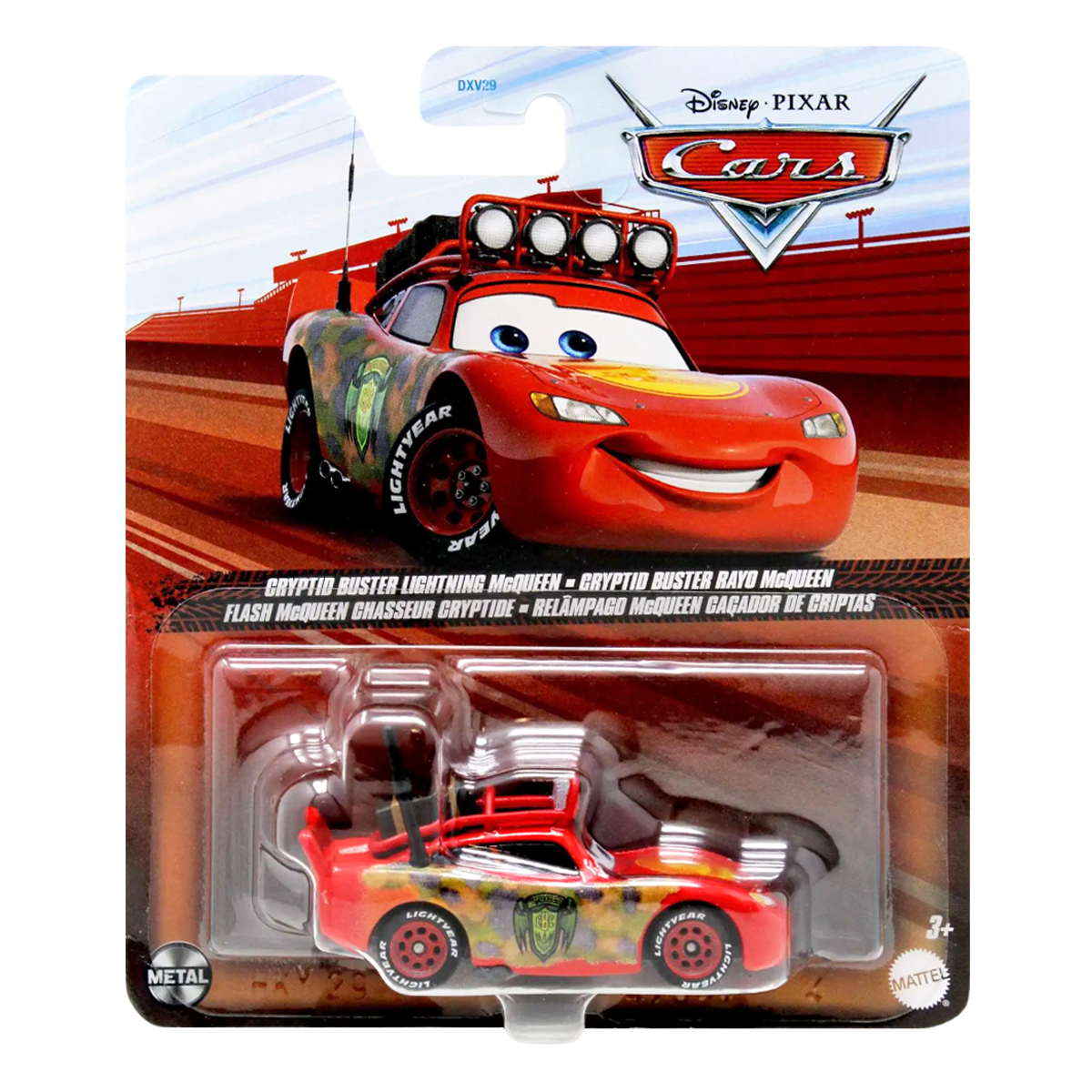 Disney Pixar Cars Cryptid Buster Lightning McQueen, Die-Cast Metal Toy Car, Authentic Character Vehicles, Cars Movies, Disney+ Cars on the Road, Kids Push-Around Play
