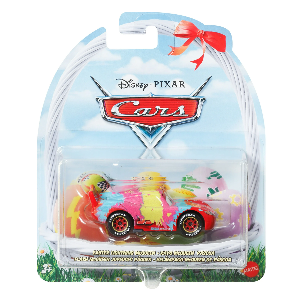 Disney Pixar Cars Easter Lightning McQueen, Die-Cast Metal Toy Car, Holiday Themed Authentic Character Vehicles, Cars Movies, Disney+ Cars on the Road, Kids Push-Around Play