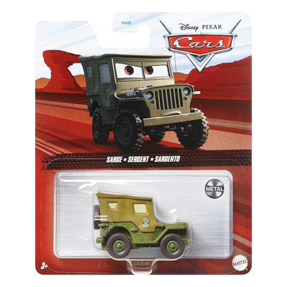 Disney Pixar Cars Sarge, Die-Cast Metal Toy Car, Authentic Character Vehicles, Cars Movies, Disney+ Cars on the Road, Kids Push-Around Play
