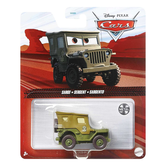 Disney Pixar Cars Sarge, Die-Cast Metal Toy Car, Authentic Character Vehicles, Cars Movies, Disney+ Cars on the Road, Kids Push-Around Play