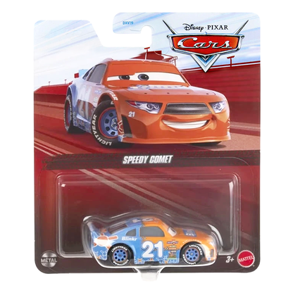 Disney Pixar Cars Speedy Comet, Die-Cast Metal Toy Car, Authentic Character Vehicles, Cars Movies, Disney+ Cars on the Road, Kids Push-Around Play