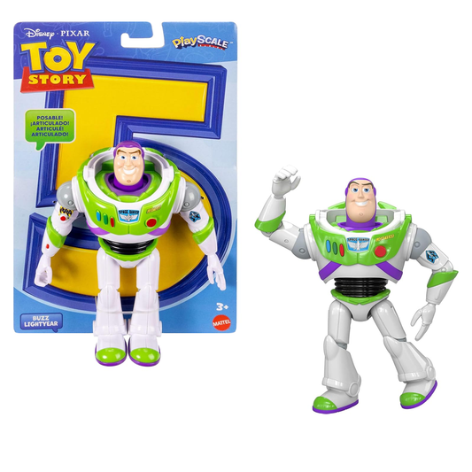 Disney Pixar Toy Story Play Scale Buzz Lightyear, Mattel Action Figure, Favorite Characters, Realistic Play or Display, Fun Toy For Kids, Accurate Authentic, Officially Licensed,