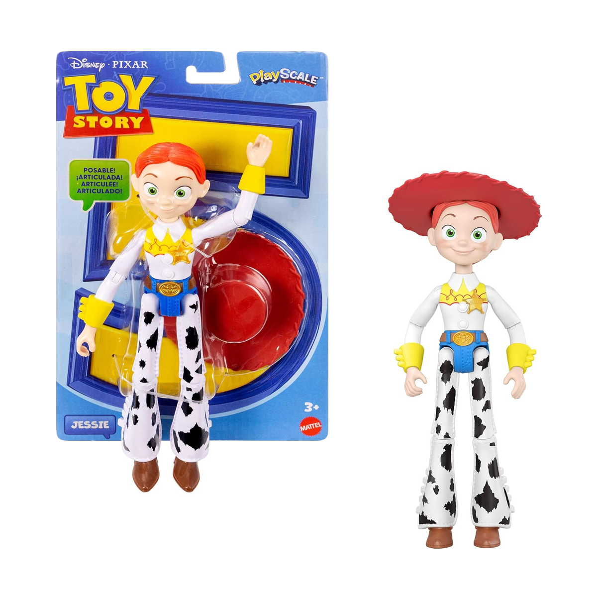 Disney Pixar Toy Story Play Scale Jessie, Mattel Action Figure, Favorite Characters, Realistic Play or Display, Fun Toy For Kids, Accurate Authentic, Officially Licensed,