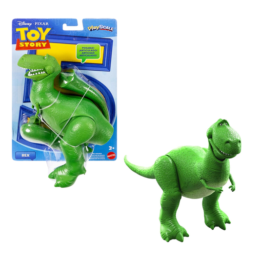 Disney Pixar Toy Story Play Scale Rex, Mattel Action Figure, Favorite Characters, Realistic Play or Display, Fun Toy For Kids, Accurate Authentic, Officially Licensed,