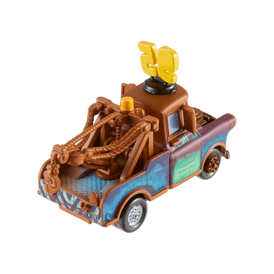 Disney Pixar Cars Mater with #95 Hat, Die-Cast Metal Toy Car, Authentic Character Vehicles, Cars Movies, Disney+ Cars on the Road, Kids Push-Around Play