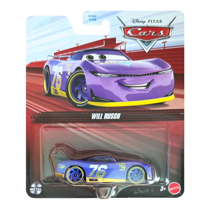 Disney Pixar Cars Will Rusch, Die-Cast Metal Toy Car, Authentic Character Vehicles, Cars Movies, Disney+ Cars on the Road, Kids Push-Around Play