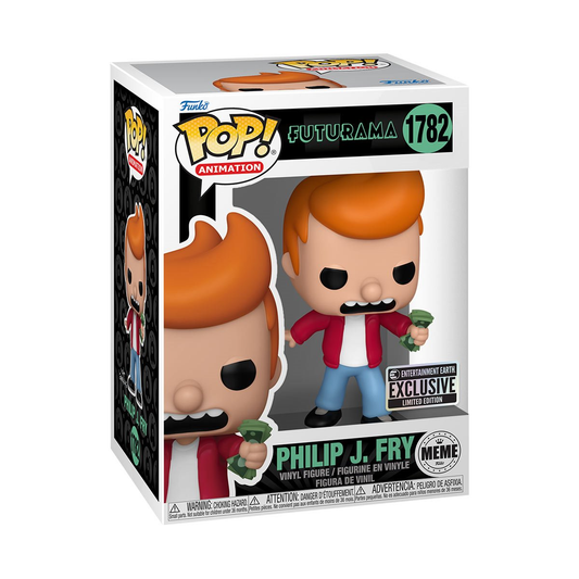 Funko Pop! Futurama Philip J Fry Meme Vinyl Figure 1782 Limited Edition Entertainment Earth Exclusive