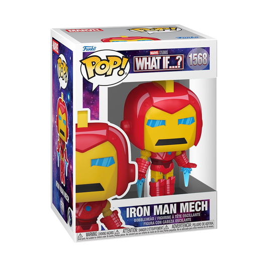 Funko Pop! Marvel Studios What If...? Iron Man Mech #1568, Vinyl Figure Bobblehead, Collectible, Collectors