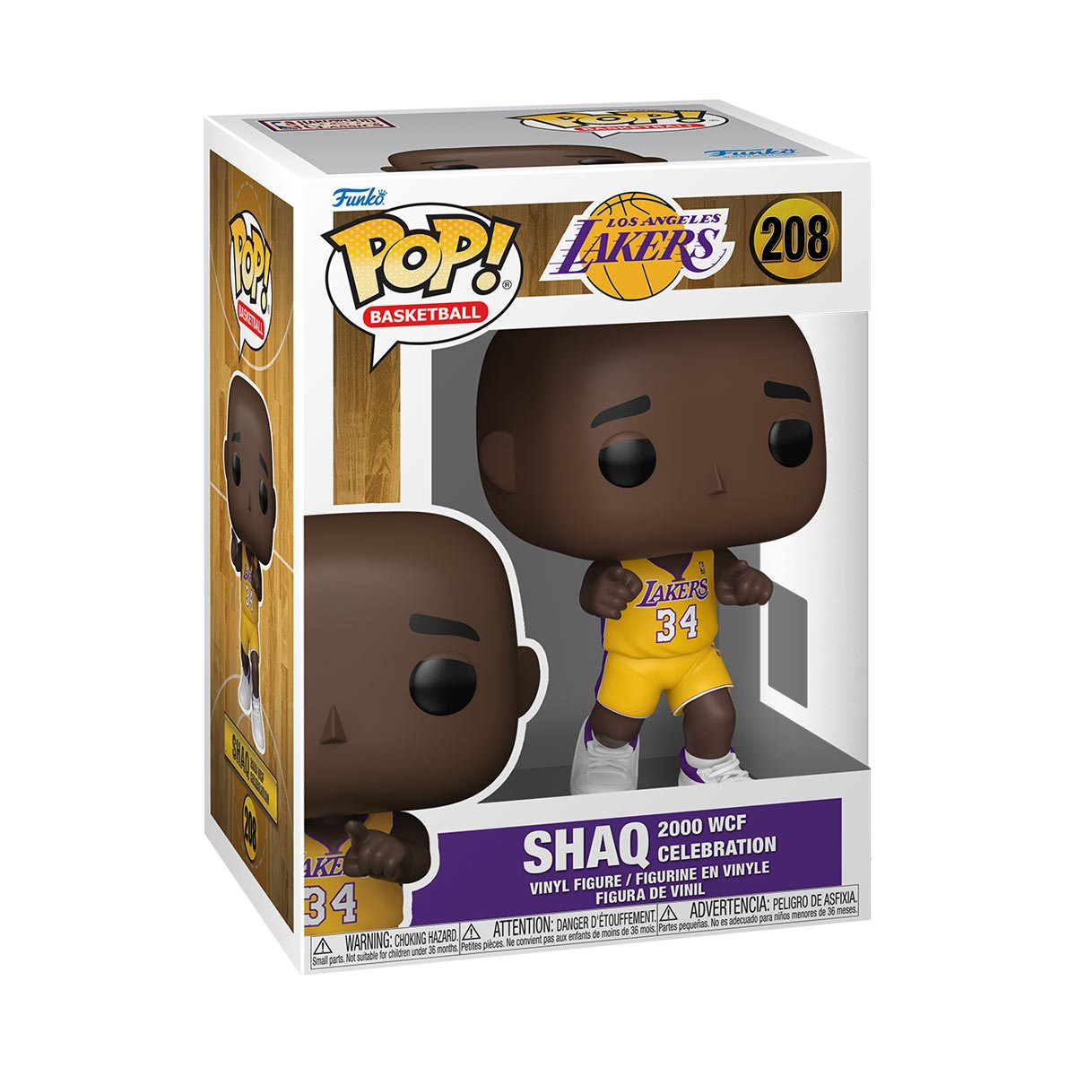 Funko Pop! Basketball Los Angeles Lakers Shaq 2000 WCF Celebration #208, Vinyl Figure Bobblehead