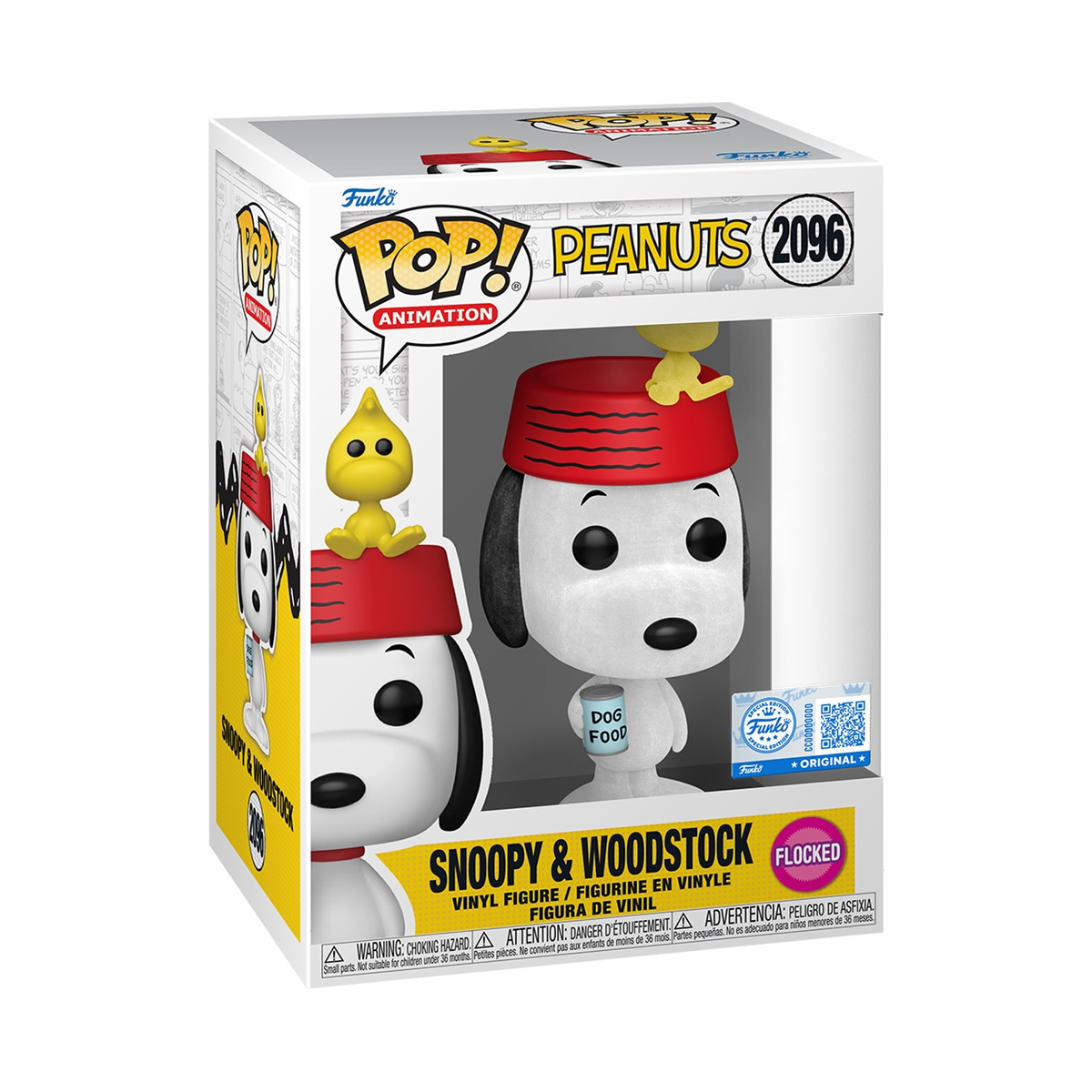 Funko Pop! Snoopy and Woodstock #2096, Peanuts Flocked, Vinyl Figure Bobblehead, Collectible, Collectors, Pop! Movies