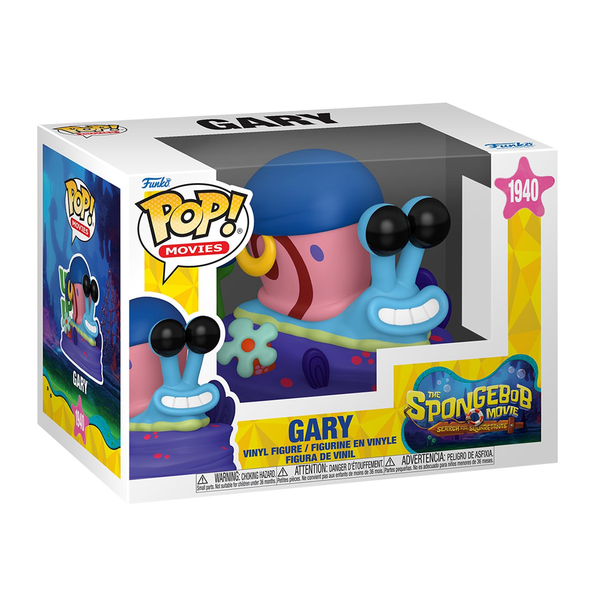 Funko Pop! Gary #1940 The SpongeBob SquarePants Movie, Vinyl Figure Bobblehead, Collectible, Collectors, Pop! Movies
