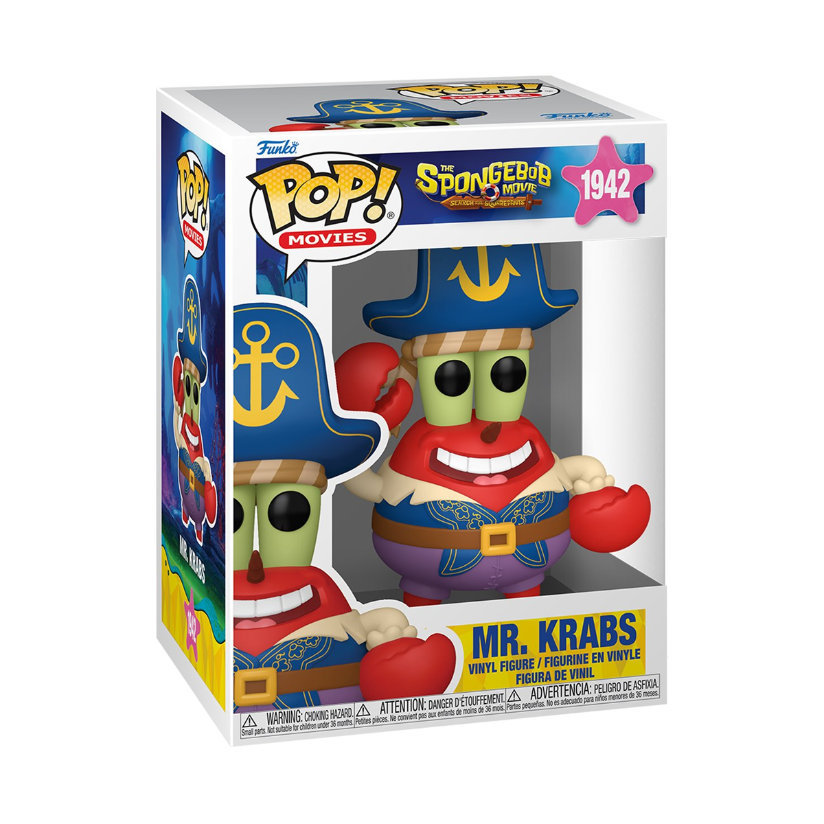 Funko Pop! Mr Krabs 1942 The SpongeBob SquarePants Movie , Vinyl Figure Bobblehead, Collectible, Collectors, Pop! Movies