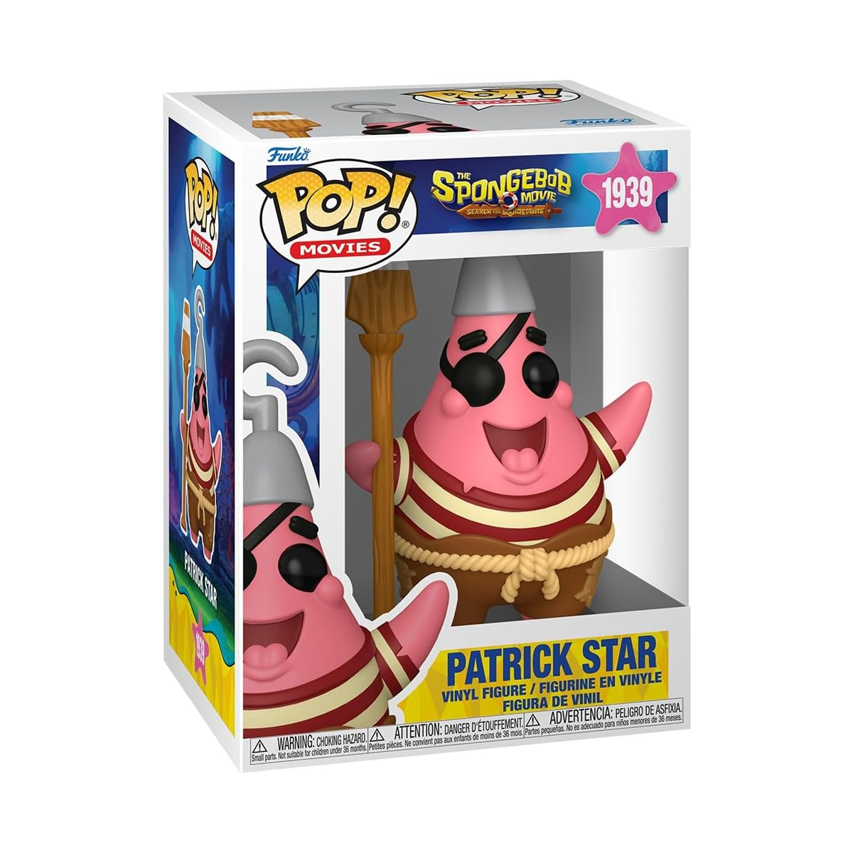 Funko Pop! Patrick Star #1939 The SpongeBob SquarePants Movie , Vinyl Figure Bobblehead, Collectible, Collectors, Pop! Movies