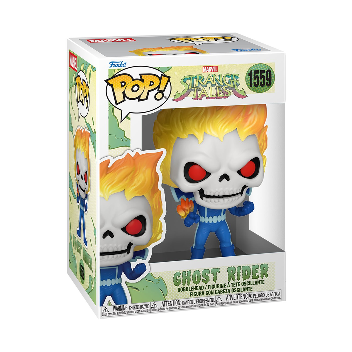 Funko Pop! Marvel's Strange Tales Ghost Rider #1559,, Marvel Studios, Vinyl Figure Bobblehead