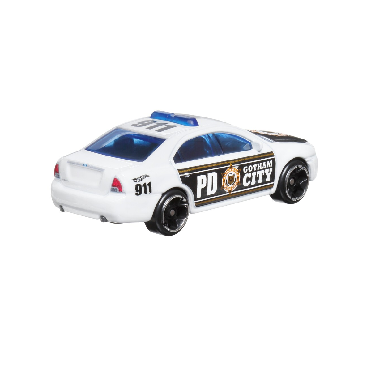 Hot Wheels Batman Theme Ford Fusion Gotham City PD 5/20, DC Comics, Cars Vehicles Trucks, Push and Play Car, 1:64 Scale Toy