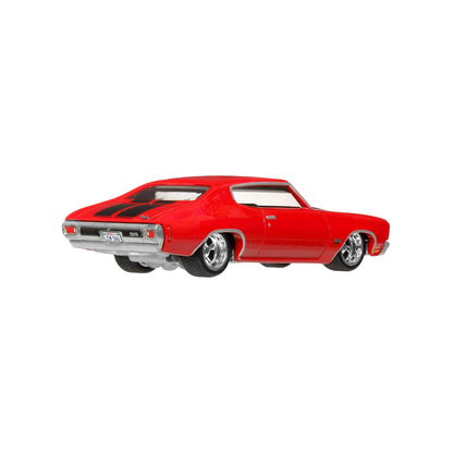 Hot Wheels Premium Fast & Furious 25 Years, 1970 Chevrolet Chevelle SS, 1:64 Scale, Authentic Vehicle Replicas, Cars, Real Riders, Metal, Display and Play
