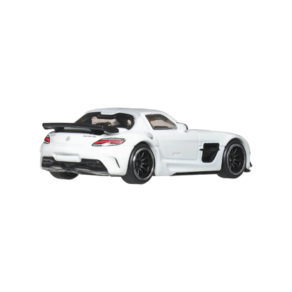 Hot Wheels Premium Fast & Furious Mercedes-Benz SLS AMG Coupé Black Series, 1:64 Scale, Authentic Vehicle Replicas, Cars, Real Riders, Metal, Display and Play