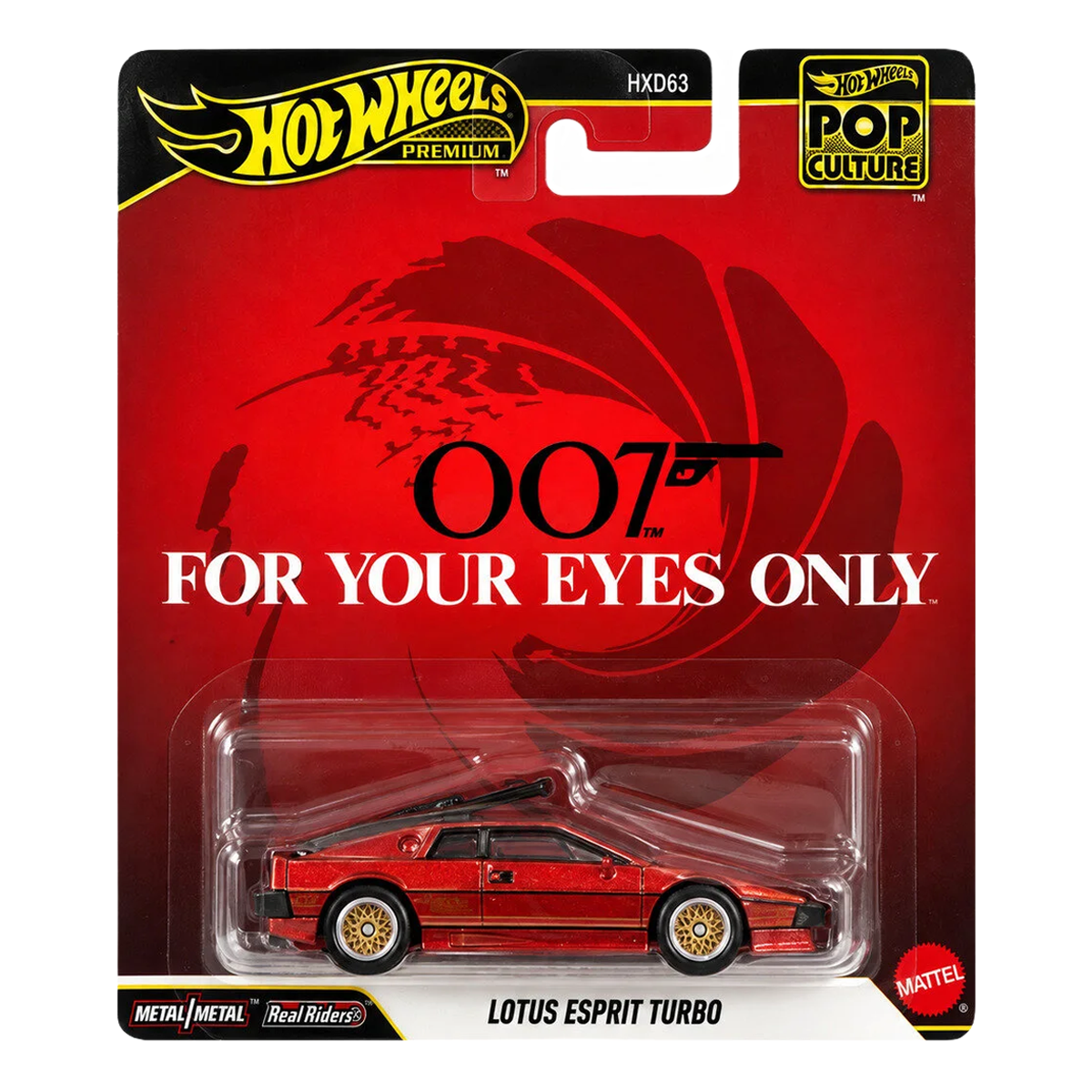Hot Wheels Premium Lotus Esprit Turbo 007 For Your Eyes Only, Pop Culture, 1:64 Scale, Authentic Vehicle Replicas, Cars, Real Riders, Metal, Display and Play, Mattel, Pop Culture 2026 2027