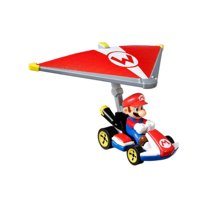 Hot Wheels Mario Kart Gliders Mario Standard Kart Super Glider, Push and Play Plane Car, Toy Cars, Stunt Race Adventure, Fan Favorite, Collector, 2026 Mattel