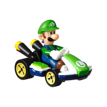 Hot Wheels Mario Kart Luigi Standard Kart, Push and Play Car, Toy Cars, Stunt Race Adventure, Fan Favorite, Collector, 2026