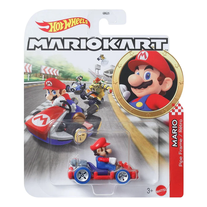 Hot Wheels Mario Kart Mario Pipe Frame, Push and Play Car, Toy Cars, Stunt Race Adventure, Fan Favorite, Collector, 2026