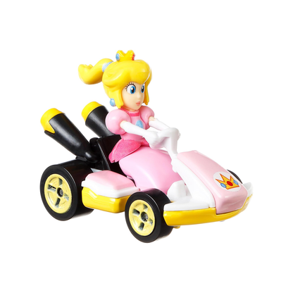Hot Wheels Mario Kart Princess Peach Standard Kart, Push and Play Car, Toy Cars, Stunt Race Adventure, Fan Favorite, Collector, 2026 Mattel
