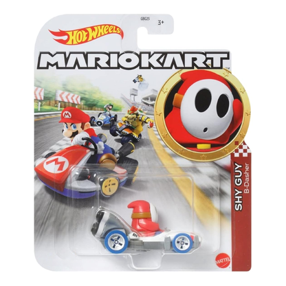 Hot Wheels Mario Kart Shy Guy B-Dasher, Push and Play Car, Toy Cars, Stunt Race Adventure, Fan Favorite, Collector, 2026