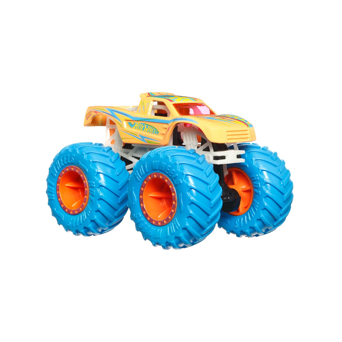 Hot Wheels Monster Trucks Glow in the Dark Podium Crasher, Crashing, Smashing, 1:64 Scale, Authentic Vehicle Replicas, Cars, Display and Play, Mattel, 2025 2026, Fans Collectors, Big Wheels
