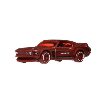 Hot Wheels Nissan '69 Ford Mustang Boss 302 Pantone Silver Series, 1:64 Scale Die-Cast, Cars Vehicles, Push and Play Car Toy