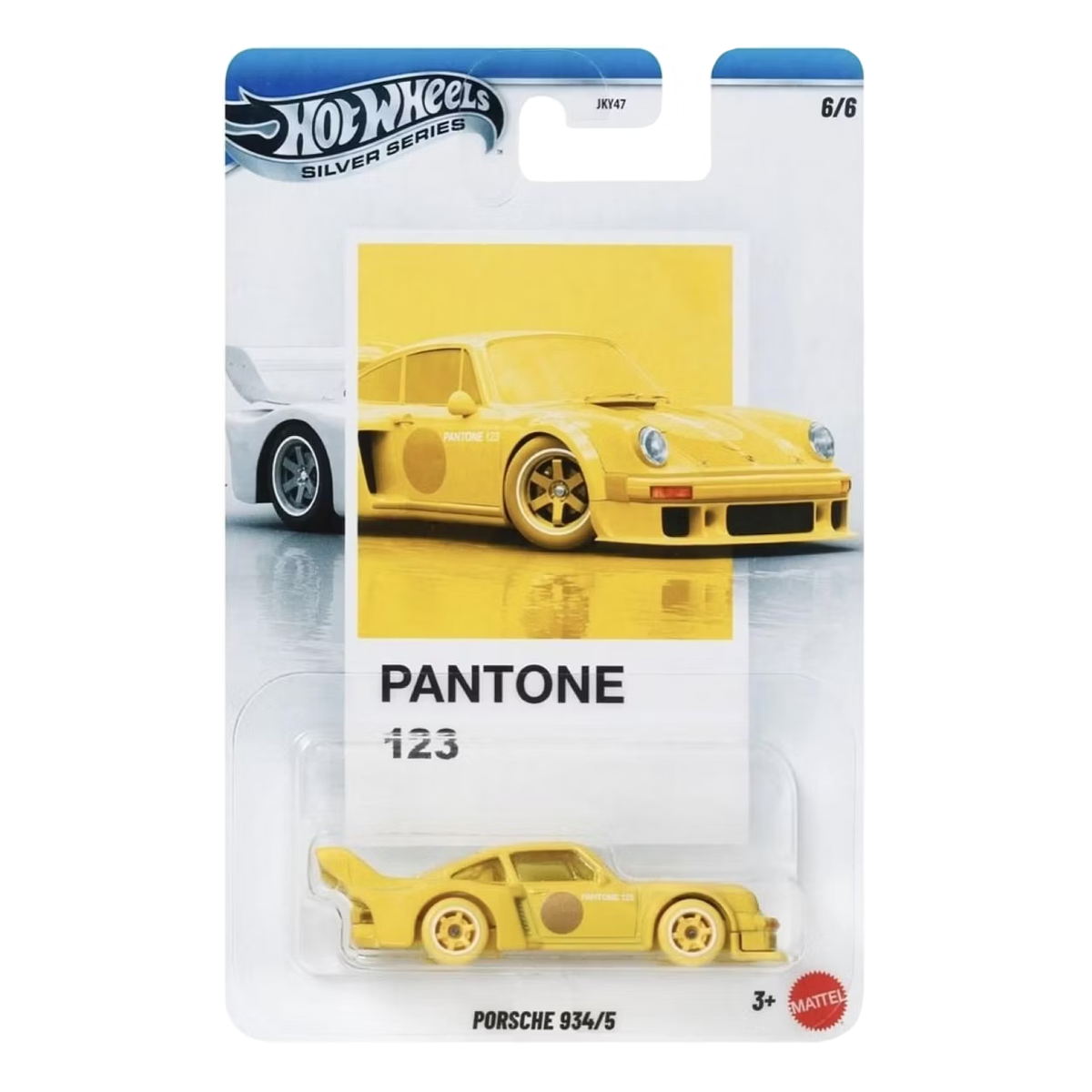 Hot Wheels Porsche 934/5 Pantone Silver Series, 1:64 Scale Die-Cast, Cars Vehicles, Push and Play Car Toy