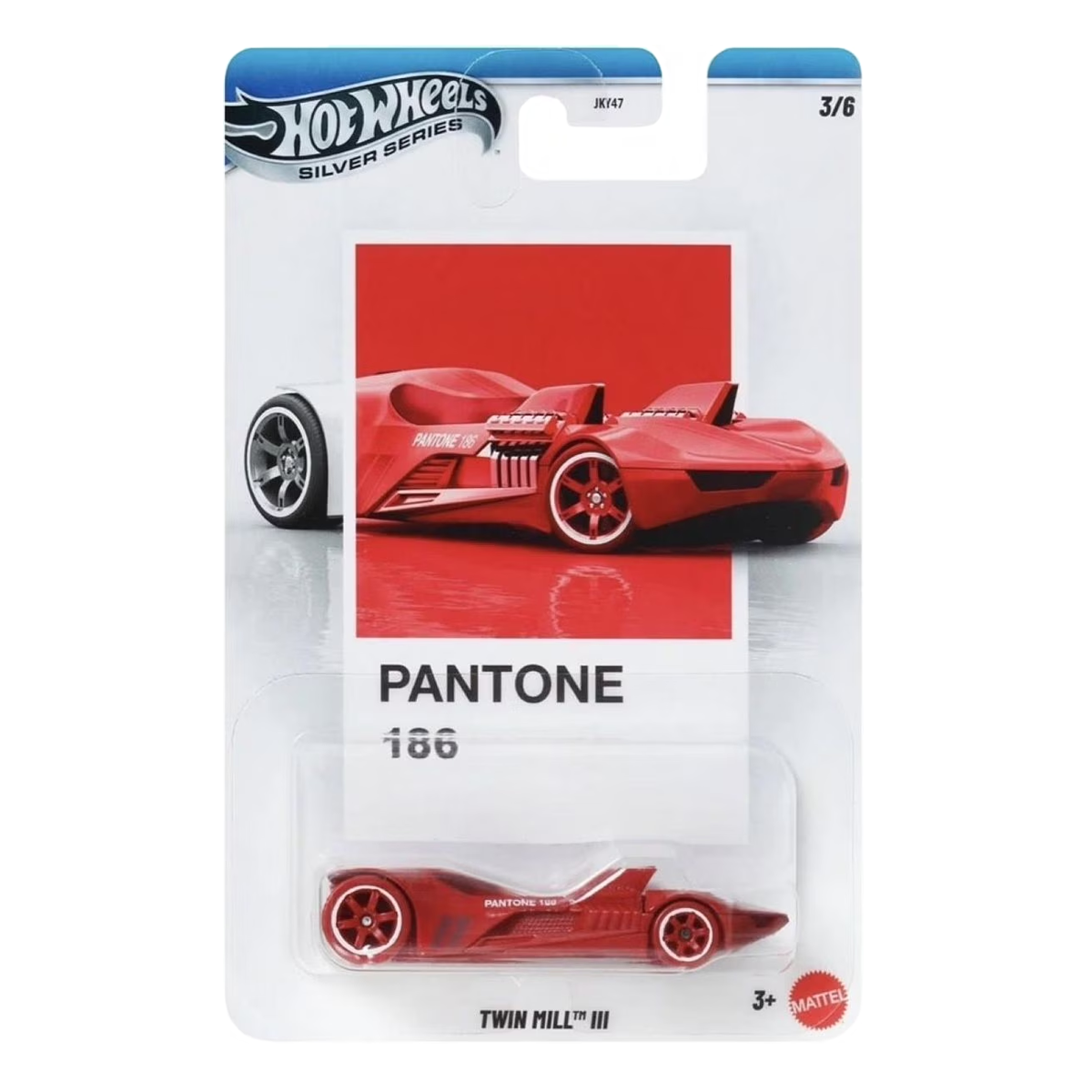 Hot Wheels Twin Mill III Pantone Silver Series, 1:64 Scale Die-Cast, Cars Vehicles, Push and Play Car Toy