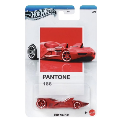 Hot Wheels Twin Mill III Pantone Silver Series, 1:64 Scale Die-Cast, Cars Vehicles, Push and Play Car Toy