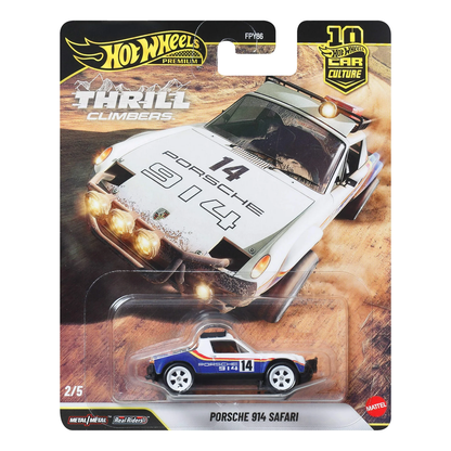Hot Wheels Porsche 914 Safari, Premium Thrill Climbers, Car Culture, 1:64 Scale, Authentic Vehicle Replicas, Cars, Real Riders, Metal, Display and Play, Mattel, Pop Culture 2025 2026
