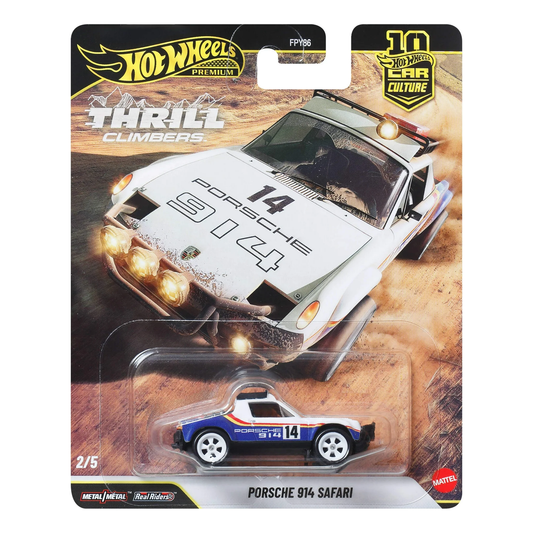Hot Wheels Porsche 914 Safari, Premium Thrill Climbers, Car Culture, 1:64 Scale, Authentic Vehicle Replicas, Cars, Real Riders, Metal, Display and Play, Mattel, Pop Culture 2025 2026