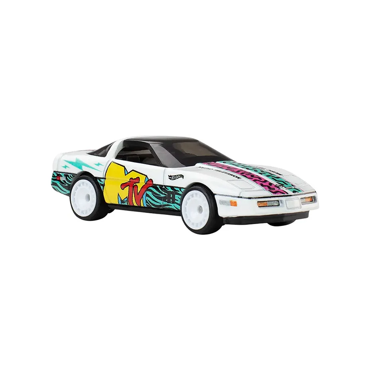 Hot Wheels Premium MTV '84 Corvette, Car Culture, 1:64 Scale, Authentic Vehicle Replicas, Cars, Real Riders, Metal, Display and Play, Mattel, Pop Culture 2025 2026