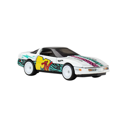 Hot Wheels Premium MTV '84 Corvette, Car Culture, 1:64 Scale, Authentic Vehicle Replicas, Cars, Real Riders, Metal, Display and Play, Mattel, Pop Culture 2025 2026