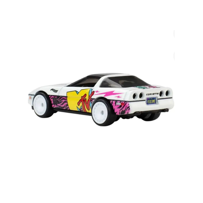 Hot Wheels Premium MTV '84 Corvette, Car Culture, 1:64 Scale, Authentic Vehicle Replicas, Cars, Real Riders, Metal, Display and Play, Mattel, Pop Culture 2025 2026