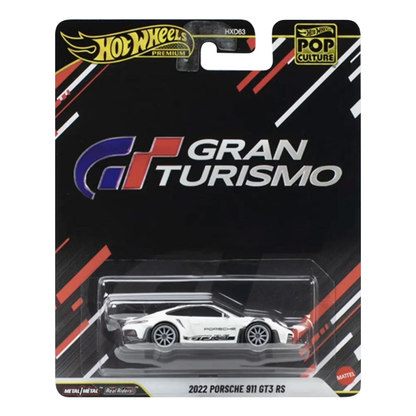 Hot Wheels Premium Gran Turismo 2022 Porsche 911 GT3 RS, Pop Culture, 1:64 Scale, Authentic Vehicle Replicas, Cars, Real Riders, Metal, Display and Play, Mattel, Pop Culture 2025 2026