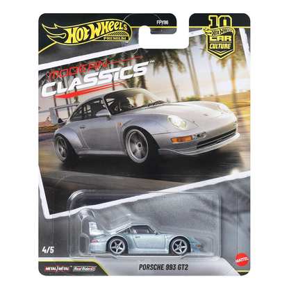 Hot Wheels Premium Porsche 993 GT2, Modern Classics, Car Culture, 1:64 Scale, Authentic Vehicle Replicas, Cars, Real Riders, Metal, Display and Play, Mattel, Pop Culture 2025 2026